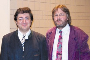 Sergie Babayan, left, with Lorenz Keyboard Concert Series Director Andreas Werz.