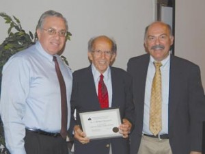 Left to Right: Barlow Der Mugrdechian, Dr. John Welty, and Dr. Sergio La Porta.