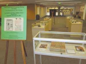 An exhibit featuring rare Armenian books and manuscripts opened in October in the Henry Madden Library. Photo: Barlow Der Mugrdechian