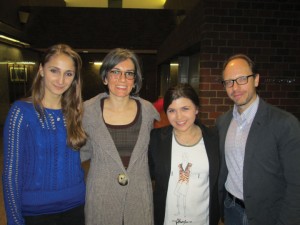Left to right: Marine Vardanyan, Dr. Myrna Douzjian, Tatevik Hovhannisyan, and Dr. Sergio La Porta.