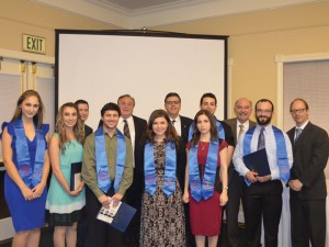 Dr. Joseph Castro, center, back, with students who received a Minor in Armenian Studies. 
