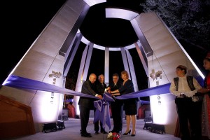 Ribbon cutting at the Armenian Genocide Monument.