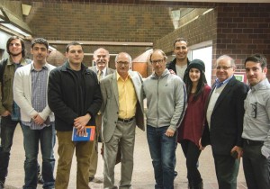 Left to right: Nathan Vanderhoof, Prof. Hagop Ohanessian, Aramayis Orkusyan, Prof. Barlow Der Mugrdechian, Dr. George Bournoutian, Dr. Sergio La Porta, Bako Oganyan, Luckie Ekezyan, Dr. Jack Zeldis, and Tadeh Issakhanian. Dr. Bournoutian's lecture provided fascinating insight into the historical period of the 1820's. Photo: Hourig Attarian