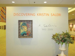 "Discovering Kristin Saleri" Exhibit in the Peters Ellipse. Photo: Barlow Der Mugrdechian