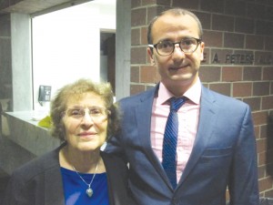 Virginia Meltickian, left, with Dr. Khatchig Mouradian. Virginia Meltickian, left, with Dr. Khatchig Mouradian. Photo: Barlow Der Mugrdechian