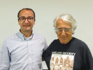 Dr. Khatchig Mouradian, left, with David Barsamian. Photo: Barlow Der Mugrdechian