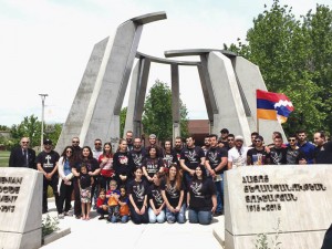 The Armenian Students Organization commemorated the Armenian Genocide on Monday, April 24. Photo: Raffi Mouradian