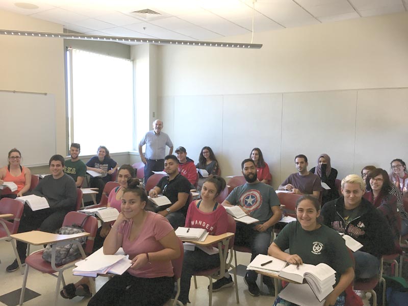 Twenty-one students are taking the Elementary Armenian language class with Prof. Barlow Der Mugrdechian. Photo: Michael Rettig