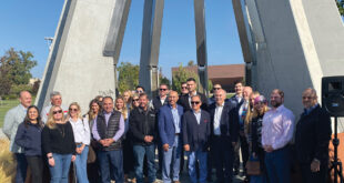 California State Assembly members, community leaders, students, and Fresno State officials at the Armenian Genocide Monument, October 16, 2025.
